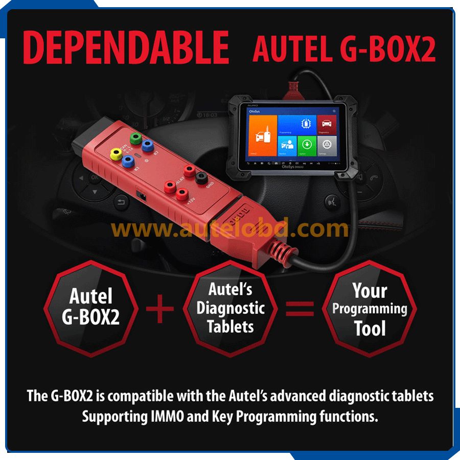 Autel Gbox G-BOX2 Tool Programming Adapter Tool All Key Lost Used with Autel Maxiim Im608/ Im508