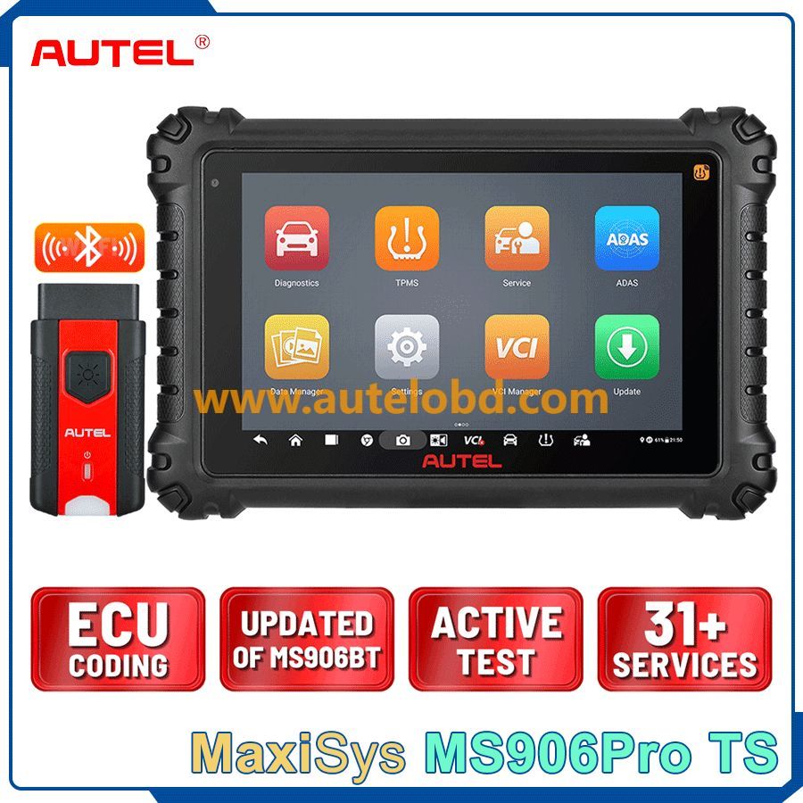  2023 Autel MaxiSys MS906 Pro-TS ECU Coding Full TPMS Solution Active Test OE update obd car With 36+ Services