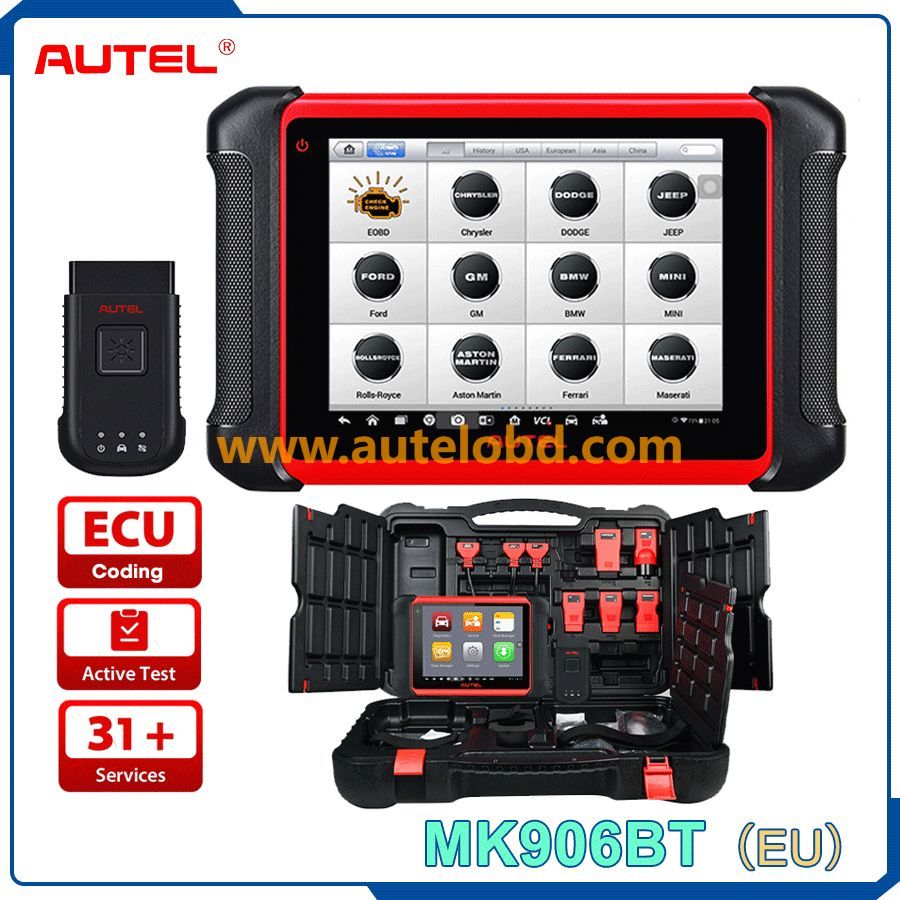 Original Autel MaxiCom MK906BT Diagnostic Tool Advanced OBD2 Scanner Bluetooth Wireless Automotivo Tools