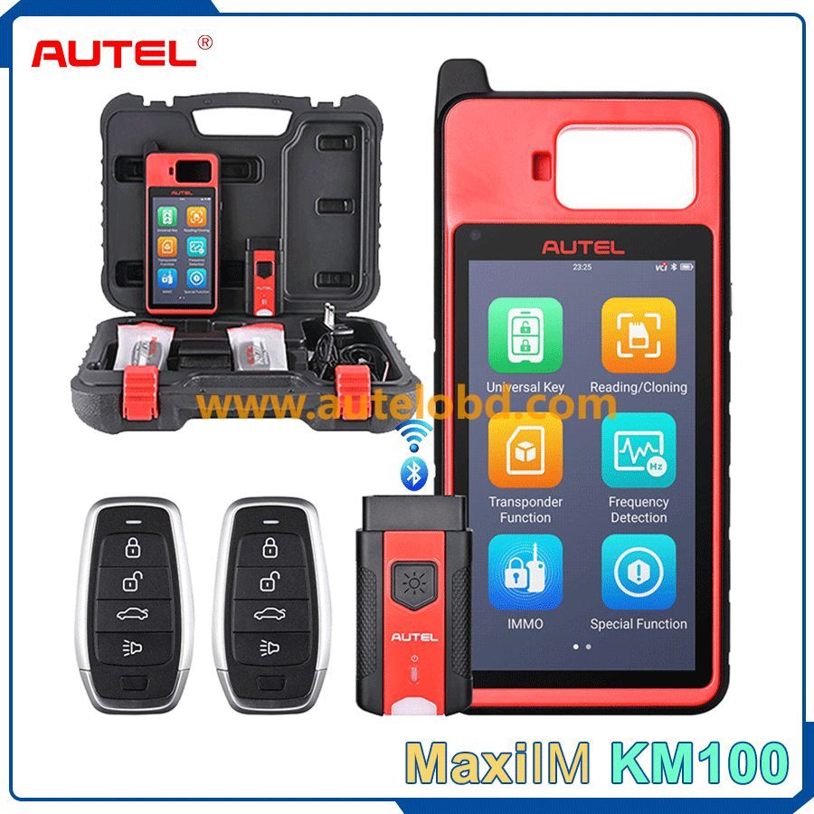 Autel Maxiim Km100 IMMO Auto Key Programmer Diagnostic Tool Learning Chip Free Update Lifetime One-Minute Key Generation Immobilizer