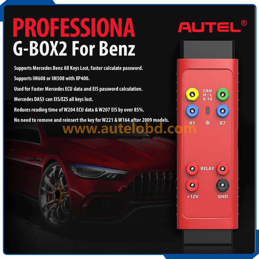 Autel Gbox G-BOX2 Tool Programming Adapter Tool All Key Lost Used with Autel Maxiim Im608/ Im508
