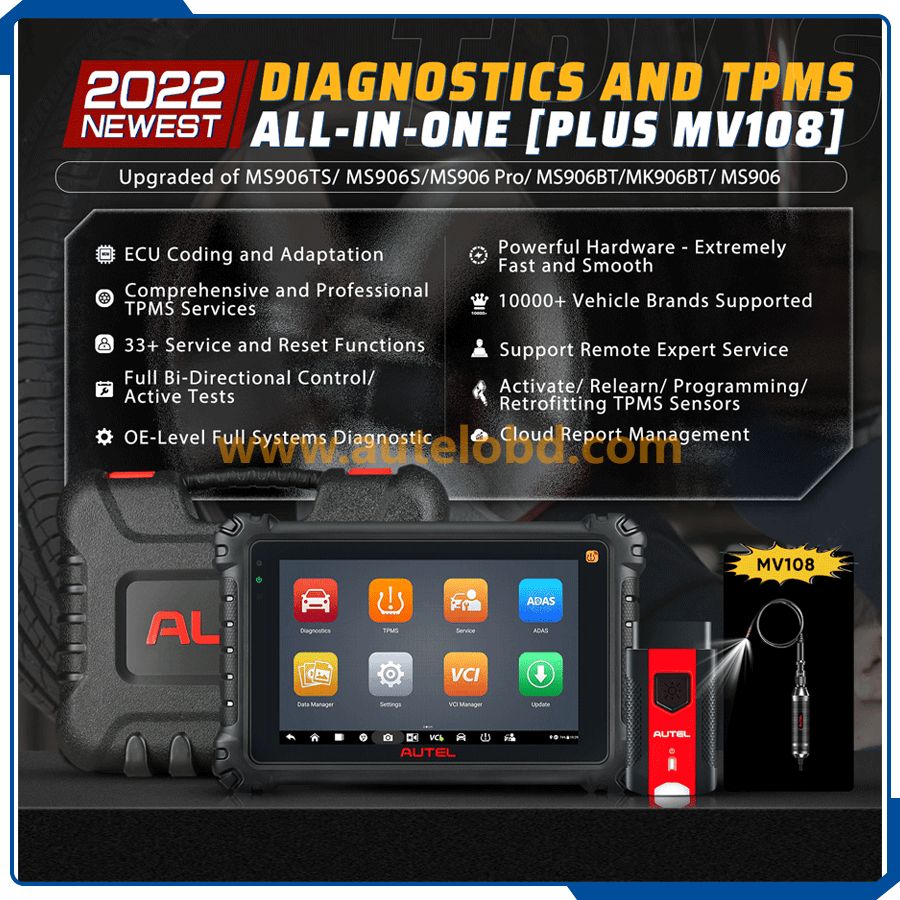 Original Autel MaxiSys MS906 Pro-TS ECU Coding Full TPMS Sensor Programming Scanner for Sale 