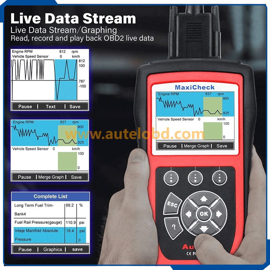 Original Autel MaxiCheck Pro OBD2 Scanner Auto Diagnostic Service Tool With Oil Reset/SAS/EPB/DPF/BMS Free Update 