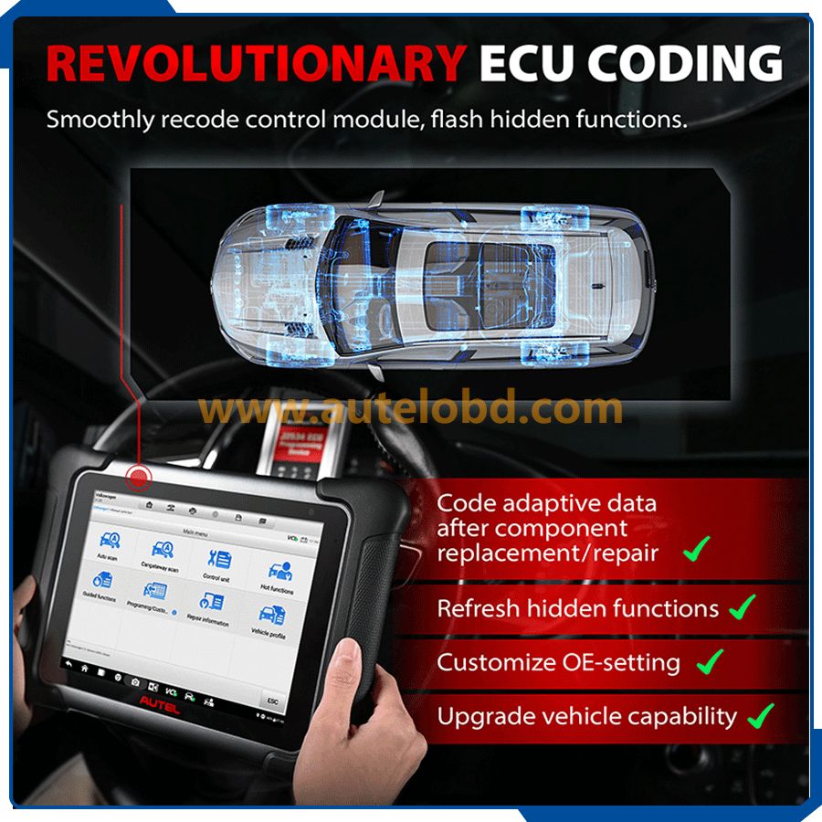 Autel MaxiSys Elite II Automotive Diagnostic Tool with Bi-Directional Control J2534 ECU Programming Upgraded