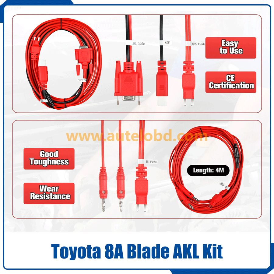 2023 Autel MaxiIM Toyota 8A BLADE AKL KIT Programming of Toyota/ Lexus/ Scion 8A Blade Keys Adapter Work with APB112 and G-Box2