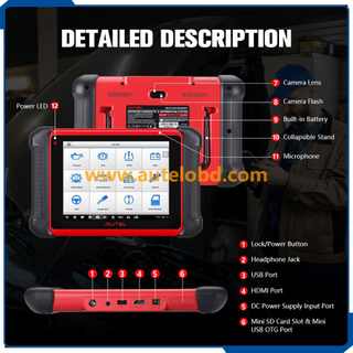 Original Autel MaxiCom MK906BT Diagnostic Tool Advanced OBD2 Scanner Bluetooth Wireless Automotivo Tools