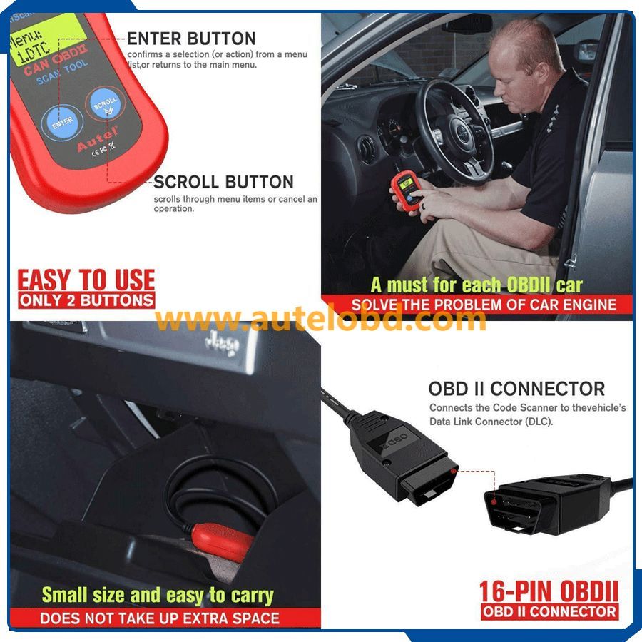 Autel MaxiScan MS300 OBD2 Scanner Car Check Auto Accessories Diagnostic Code Reader Scan Tool Same As AL301