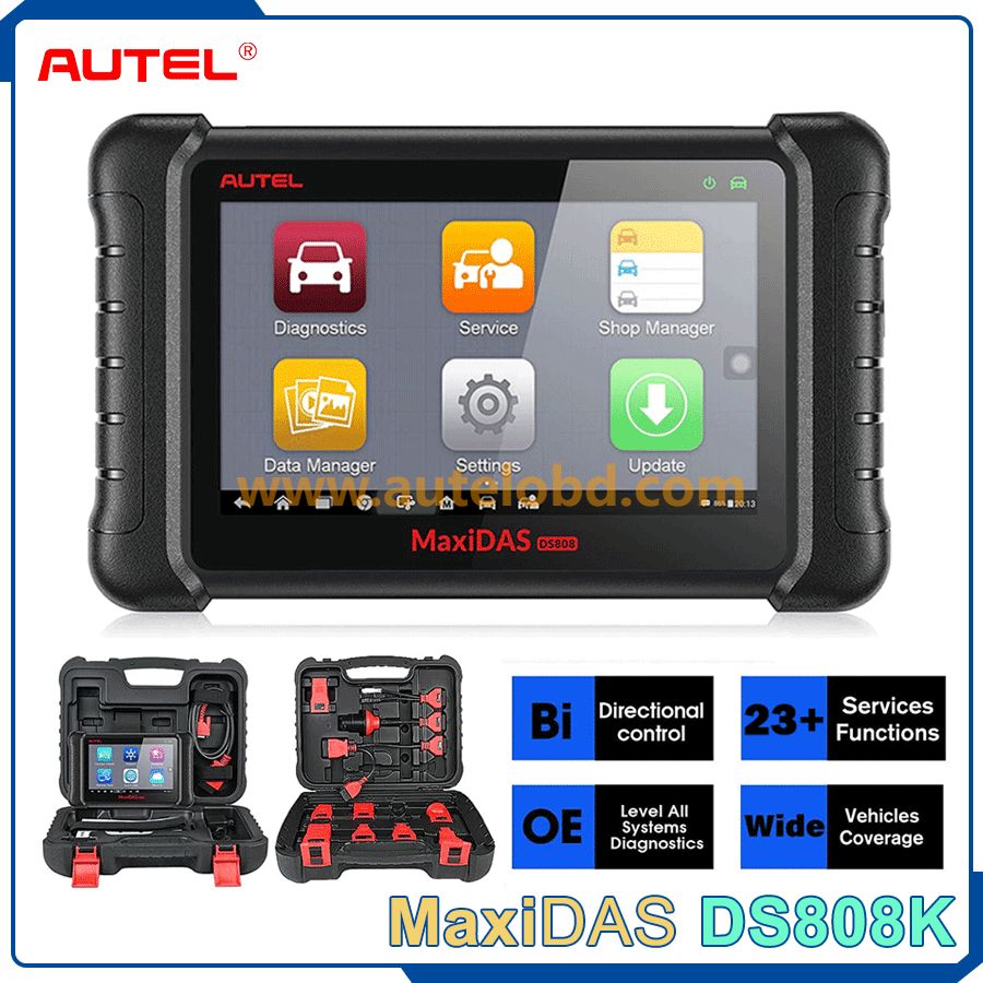Autel MaxiDAS DS808K OE-All Systems OBDII Code Reader Control Diagnostic Scanner With 31+ Reset Car Tools PK DS808