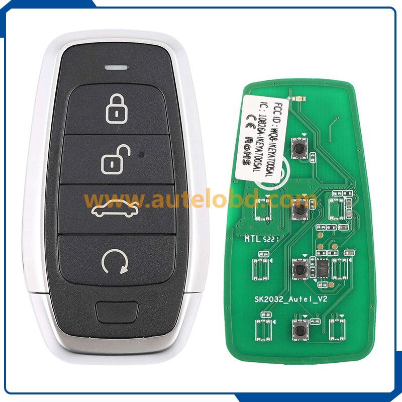 Autel Parts Maxilm IKEY Standard Style Ikeyat004el 4 Buttons Smart Control Universal Car Key Blank