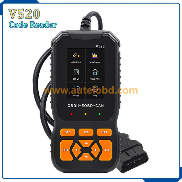 V520 Car Diagnostic Instrument Obd2 Car Code Reading Card Engine Fault Detector Elm327 Fault Scanner
